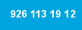 926 113 19 12 926 113 19 12